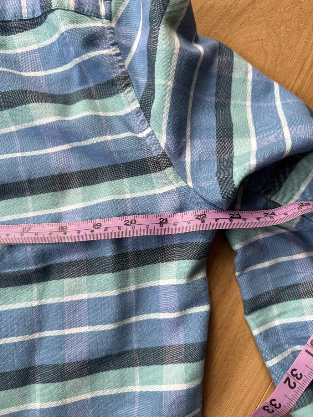 J. Crew Blue and Green Plaid Button-Down Shirt with Collar